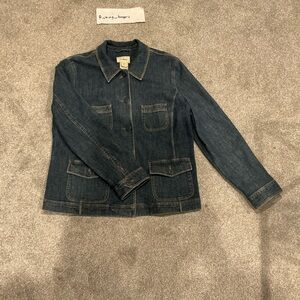 L.L. Bean Women's Dark Blue Jean Jacket women’s size extra large